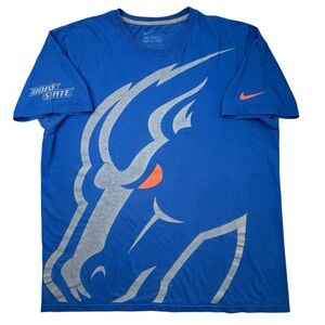 VTG Nike Boise State University Broncos Big Logo AOP 2-Sided Men’s t-shirt XL